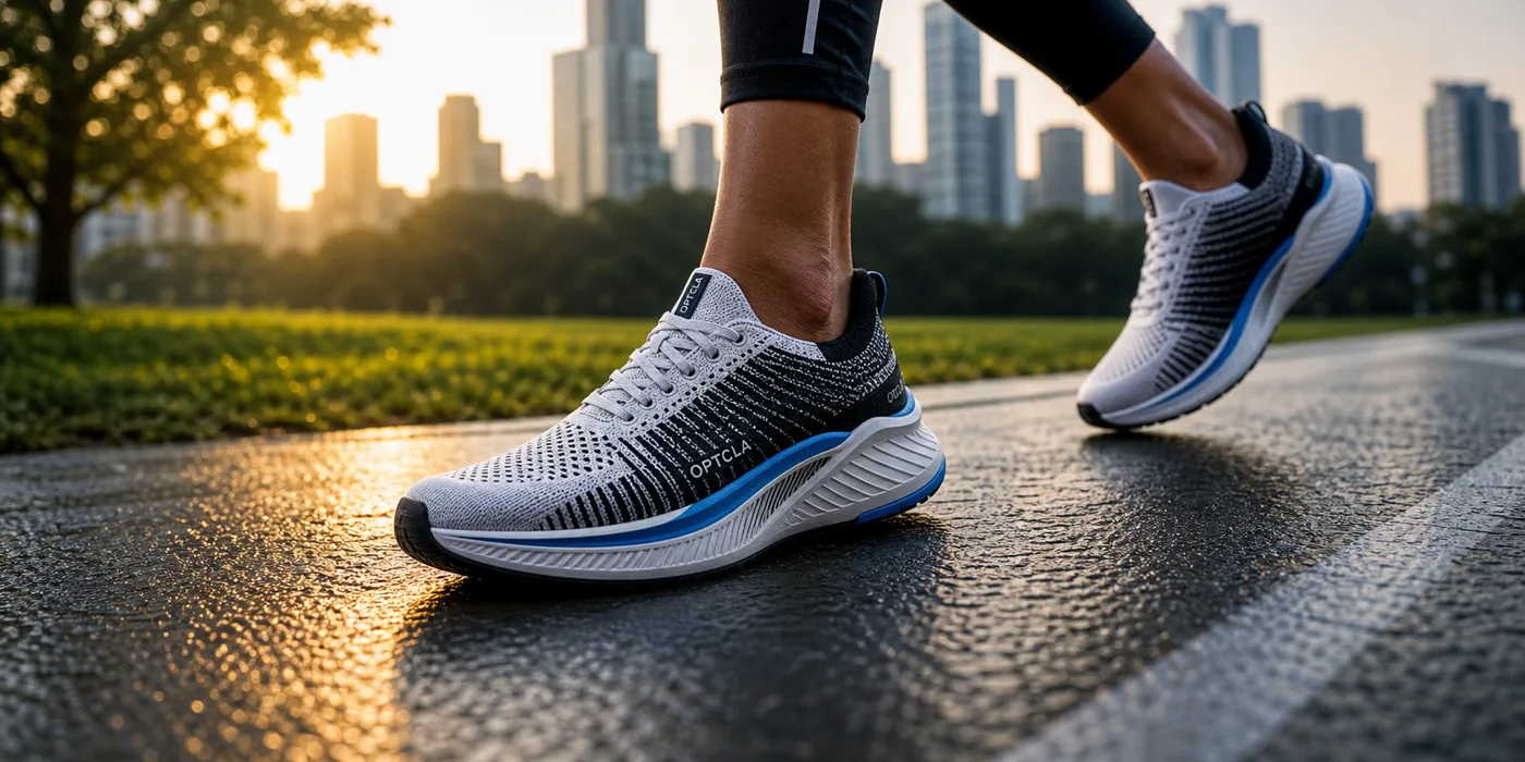 OPTCLA AeroMax Runner breathable cushioned shoe for daily walking and road running comfort